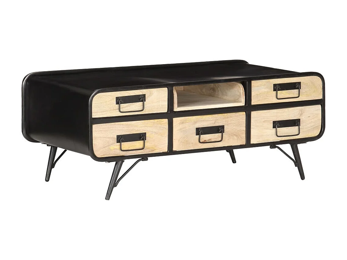 Couchtisch-Beistelltisch-Sofatisch 100x50x40 cm Mango Massivholz SHL80680