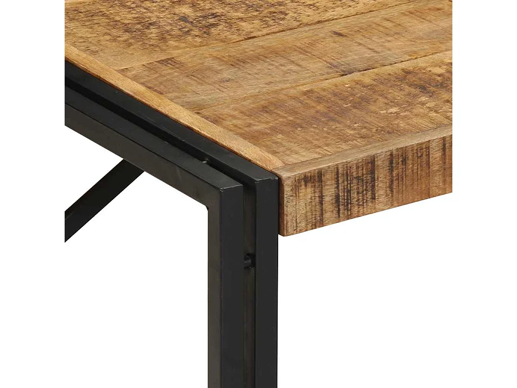 Couchtisch-Wohnzimmertisch-Beistelltische 100x100x35 cm Raues Massivholz Mango SHL45013