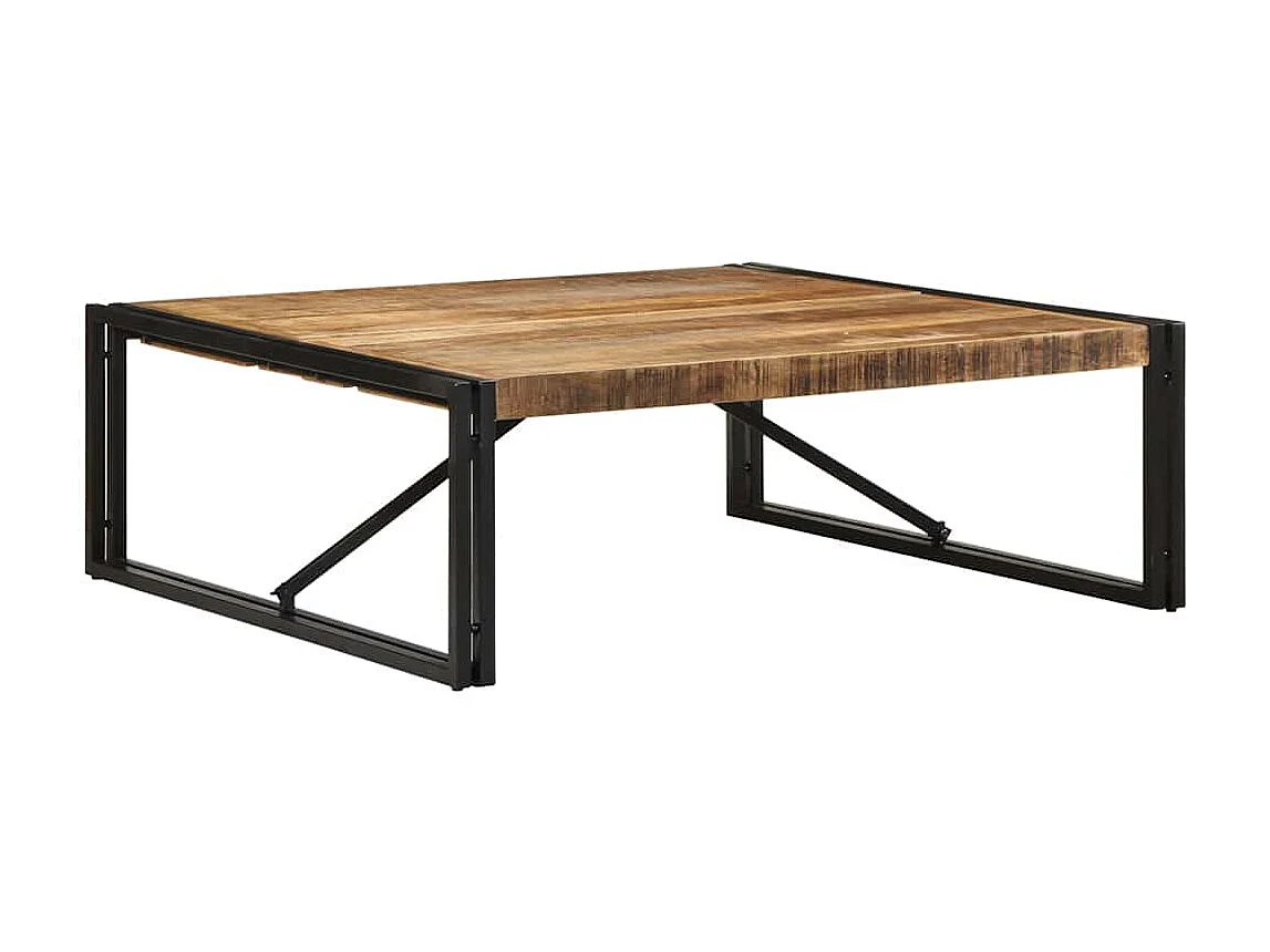 Couchtisch-Wohnzimmertisch-Beistelltische 100x100x35 cm Raues Massivholz Mango SHL45013