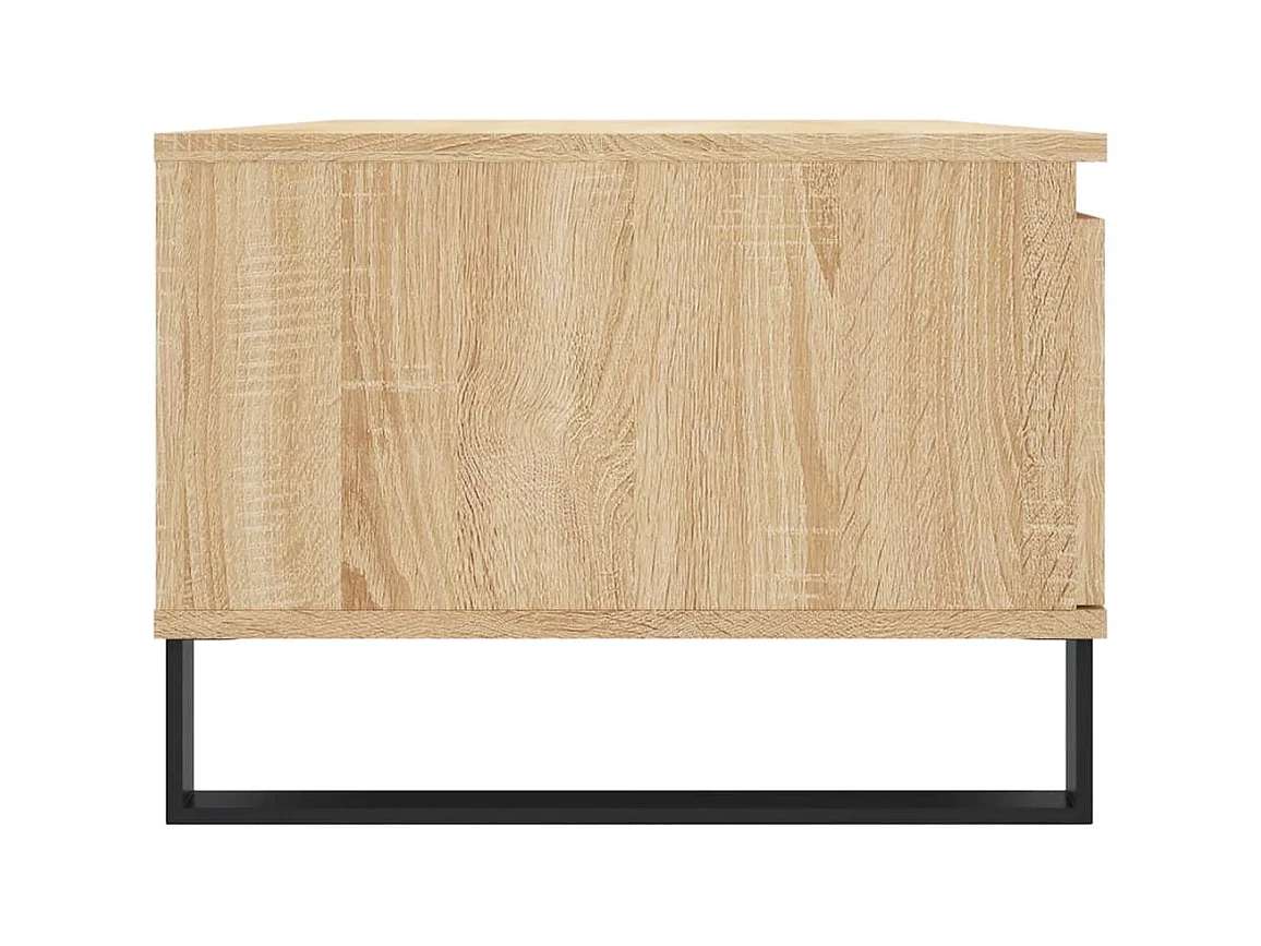 Mesa de centro | Mesa auxiliar madera ingeniería metal gris Sonoma 100x50x50 cm SHL79842