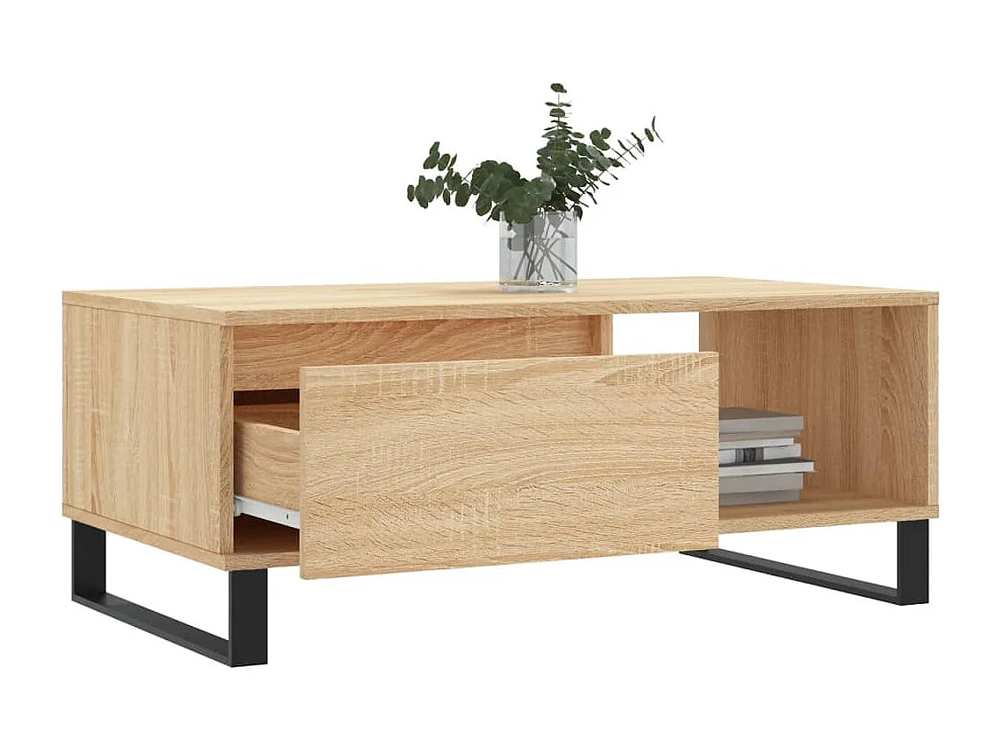 Couchtisch-Wohnzimmertisch-Beistelltische Sonoma-Eiche 90x50x36,5 cm Holzwerkstoff SHL39906