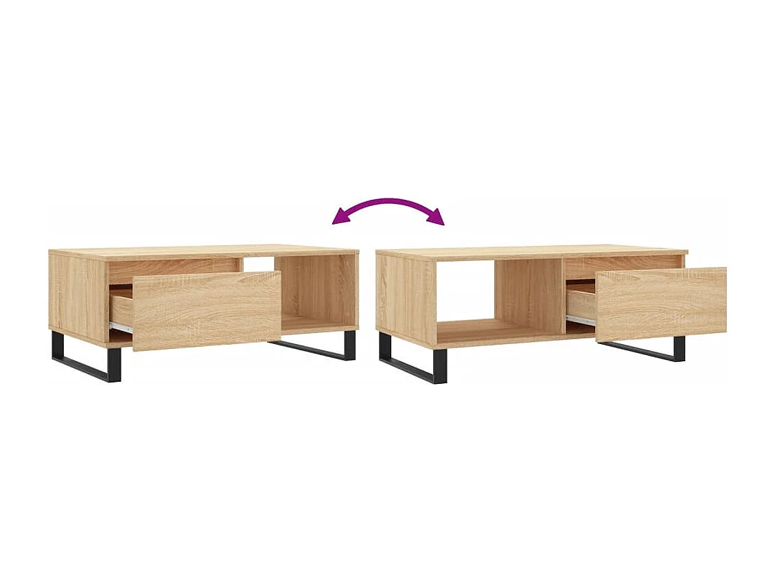 Couchtisch-Wohnzimmertisch-Beistelltische Sonoma-Eiche 90x50x36,5 cm Holzwerkstoff SHL39906