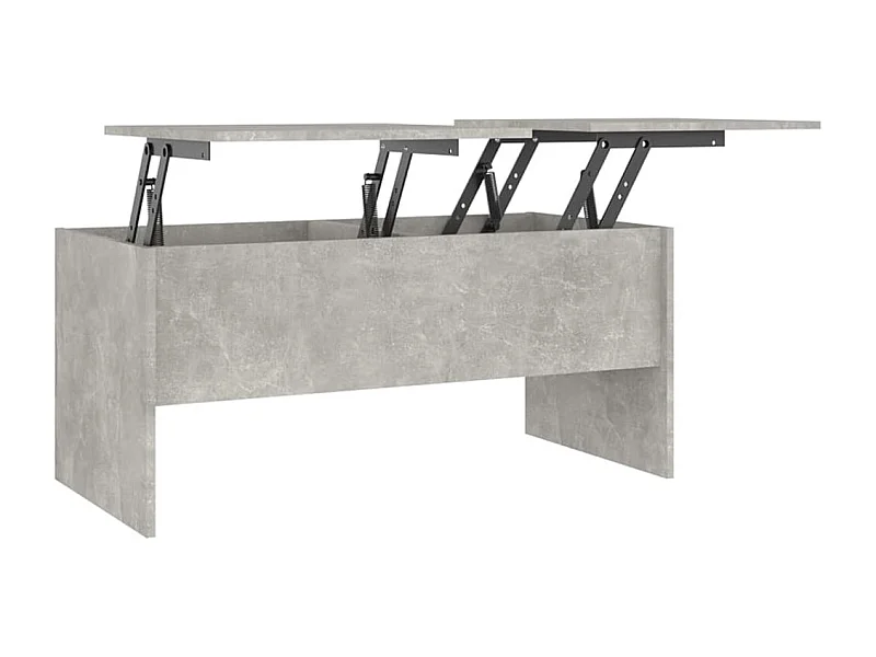 Mesa de centro | Mesa de apoio 102x50.5x46.5cm madeira processada cinza cimento