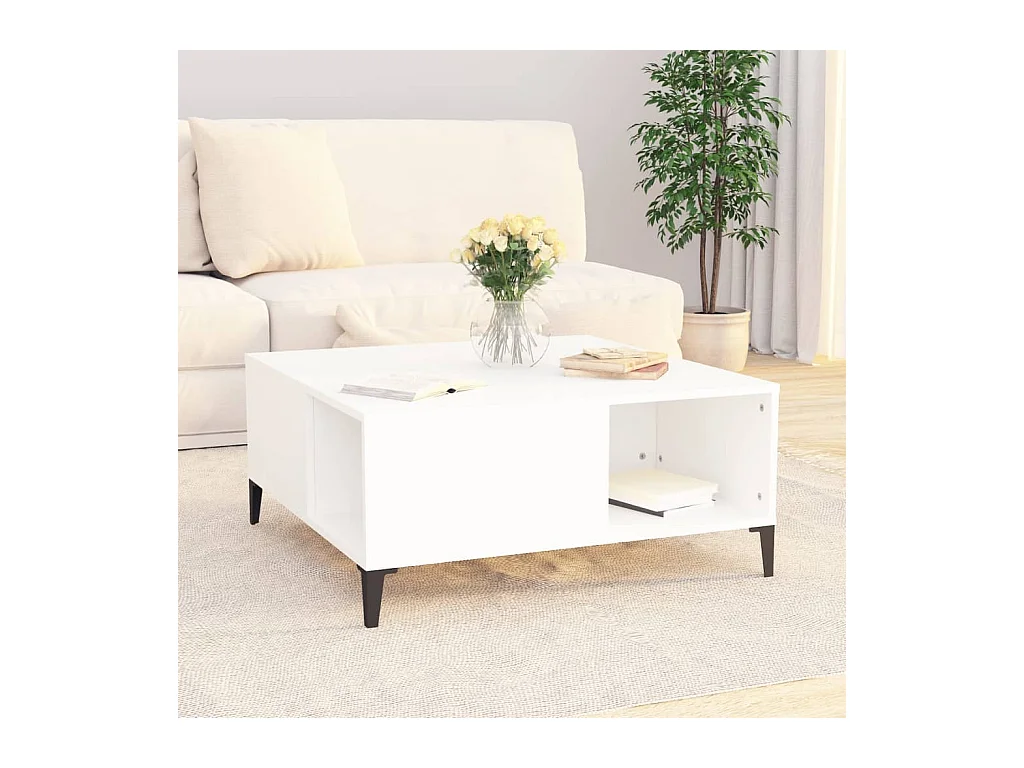 Mesa de centro | Mesa auxiliar madera contrachapada roble Sonoma 90x50x36,5 cm SHL3650