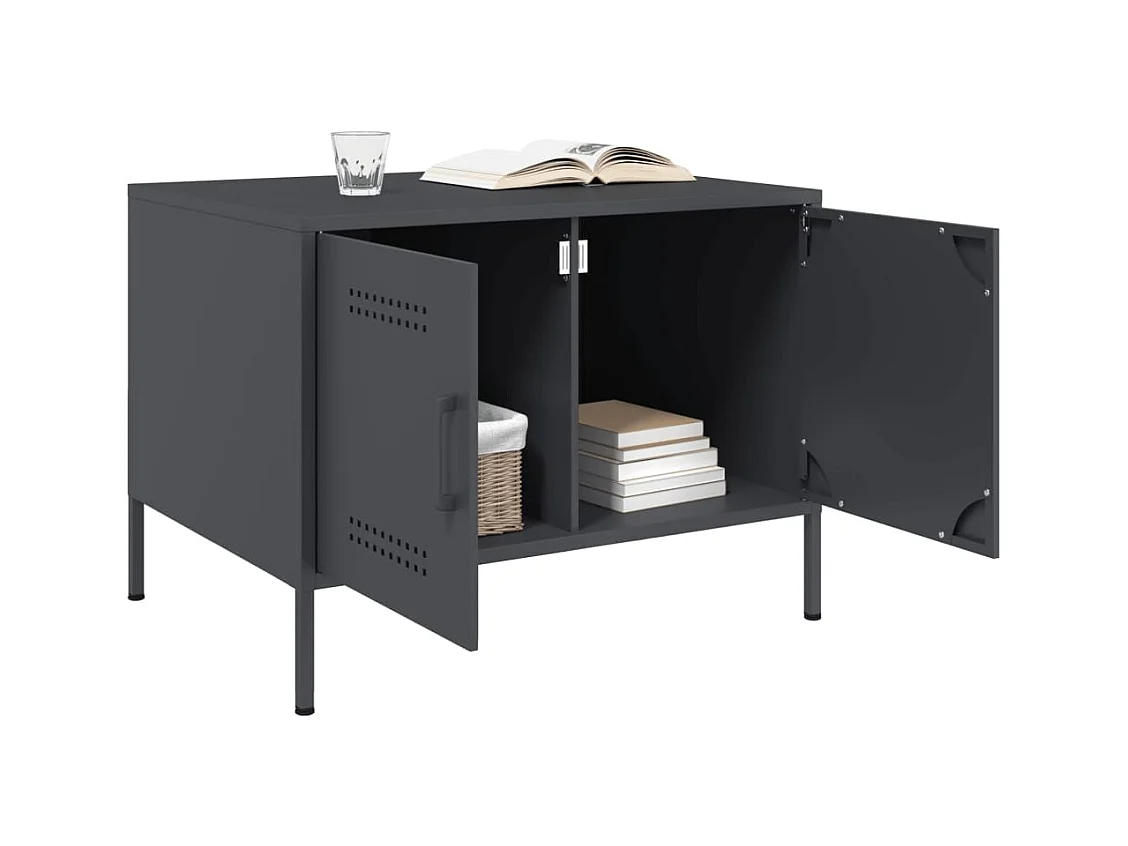 Mesa de centro-Mesa auxiliar de madera maciza reciclada 100x50x45 cm SHL4988