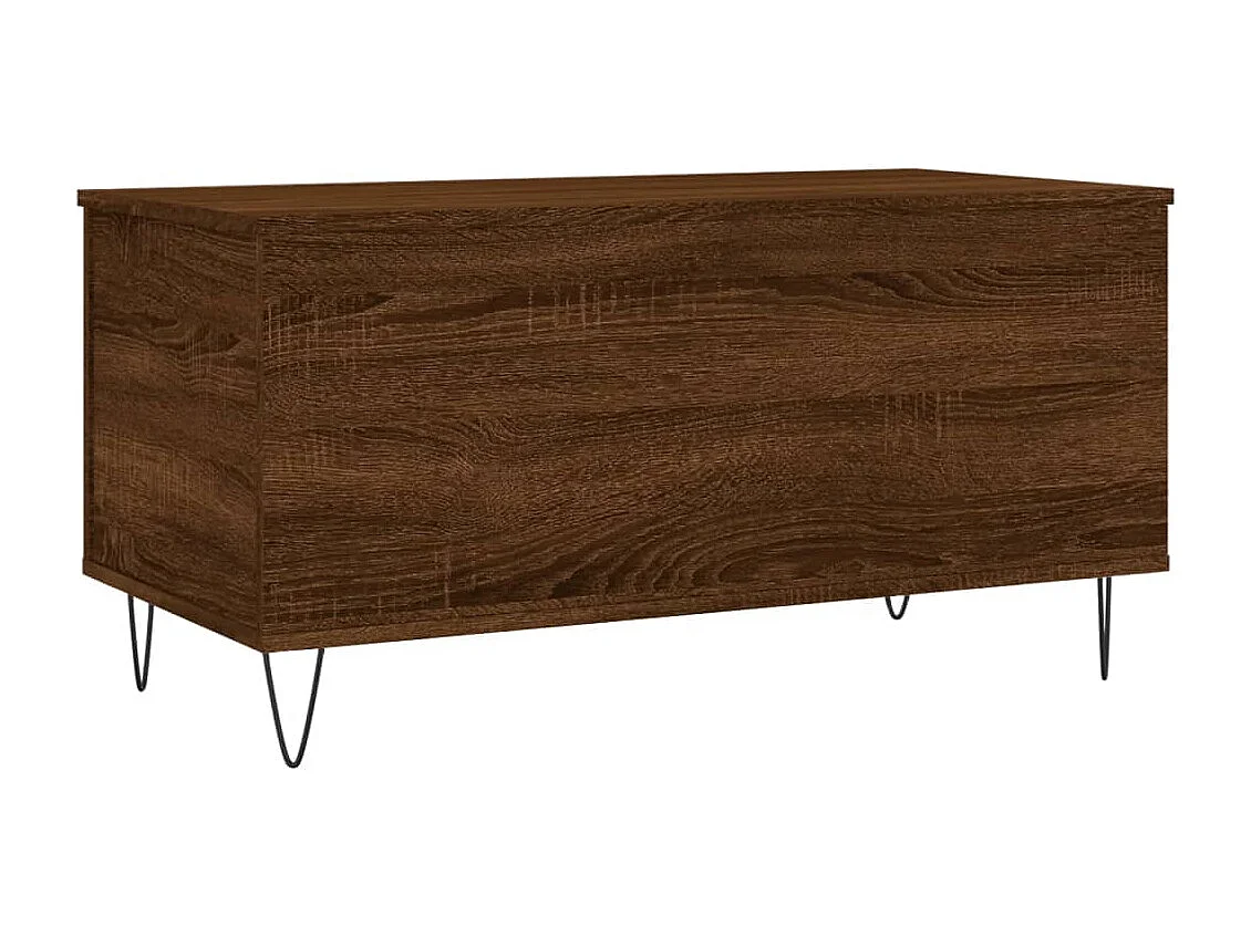 Mesa de centro | Mesa auxiliar superficie de vidrio acero negra 98,5x50x45 cm SHL1501