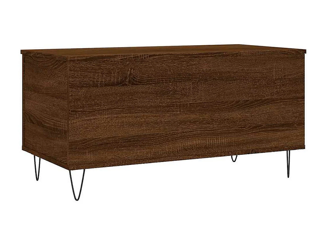 Mesa de centro | Mesa auxiliar superficie de vidrio acero negra 98,5x50x45 cm SHL1501