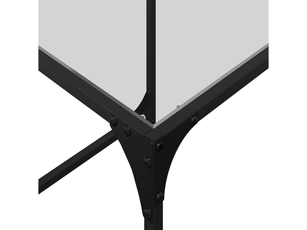 Tables basses gigognes 2 pcs dessus en verre transparent acier SHL18209