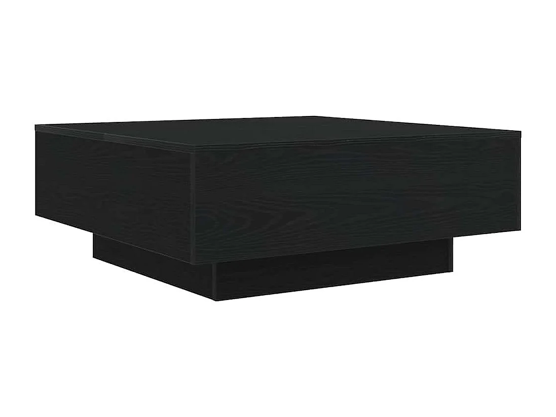 Salontafel | Woonkamertafel | Bijzettafel Zwart eiken 80 x 80 x 31 cm Bewerkt hout
