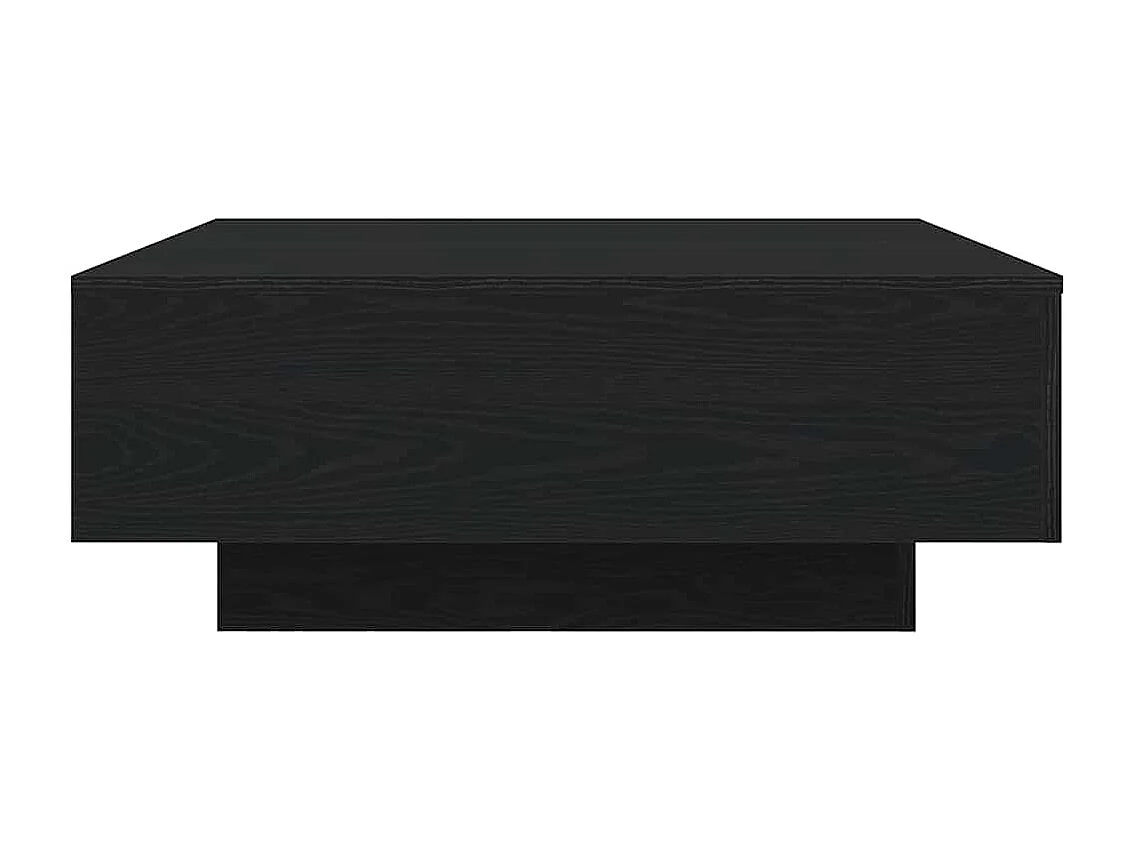 Salontafel | Woonkamertafel | Bijzettafel Zwart eiken 80 x 80 x 31 cm Bewerkt hout