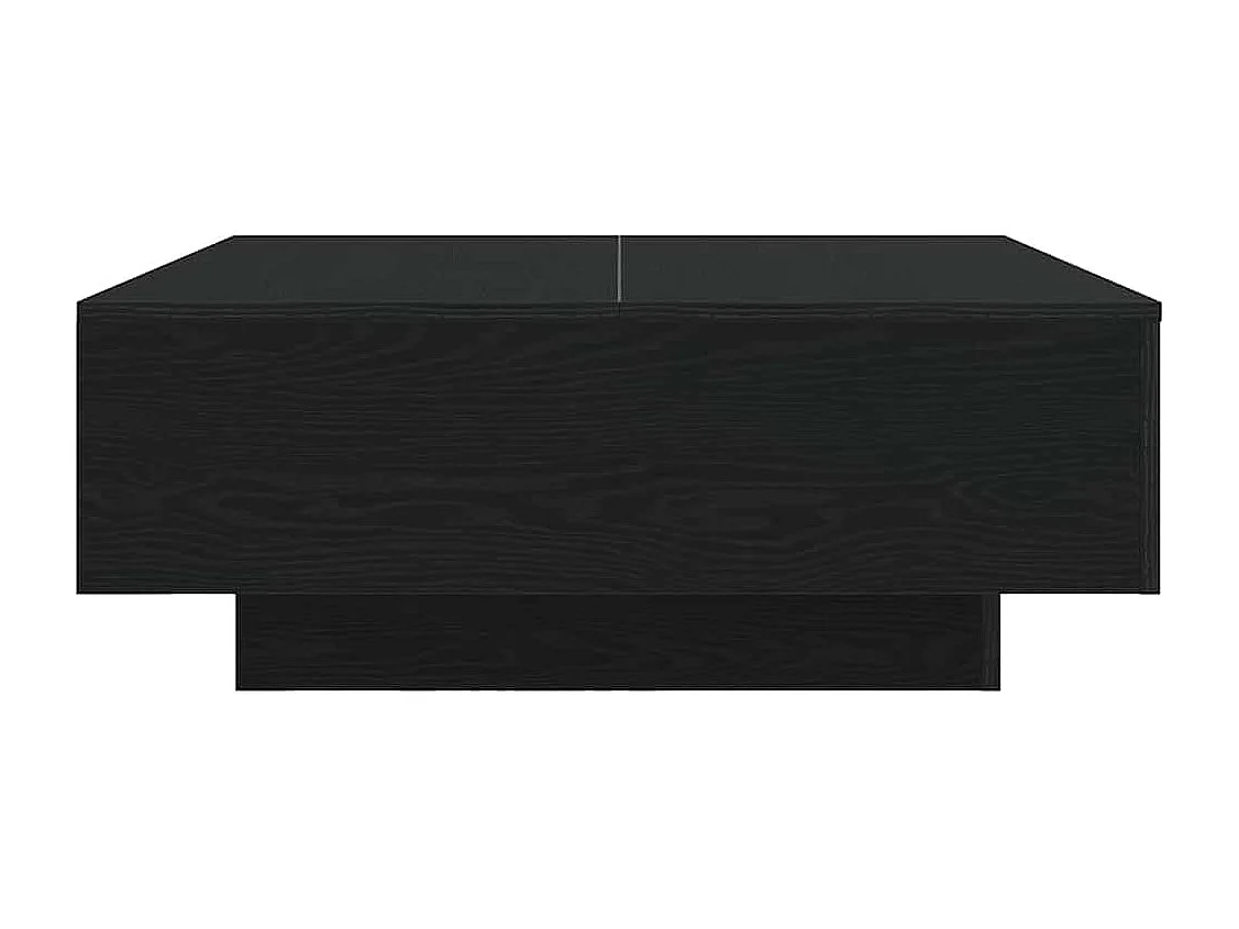 Salontafel | Woonkamertafel | Bijzettafel Zwart eiken 80 x 80 x 31 cm Bewerkt hout