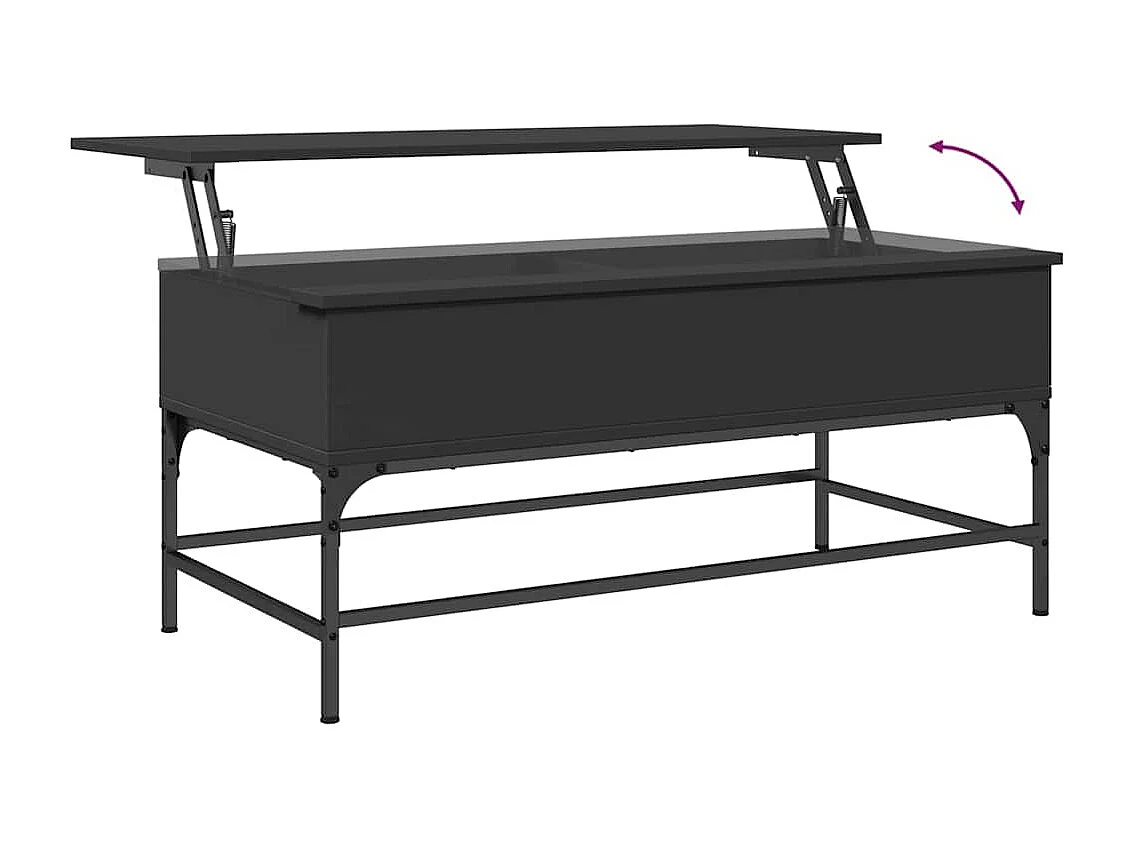 Mesa de centro-Mesa auxiliar de MDF y acero 102x51x48 cm SHL472729