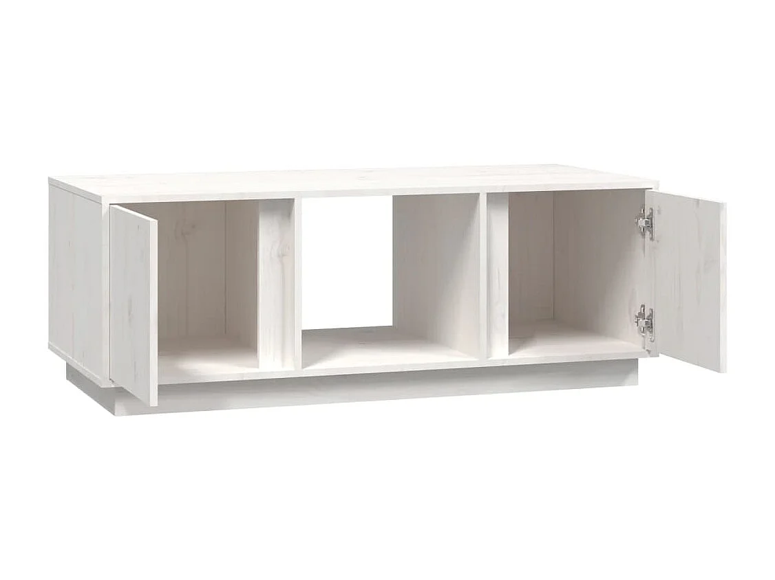 Couchtisch-Sofatisch-Beistelltische Weiß 110x50x40 cm Massivholz Kiefer SHL370