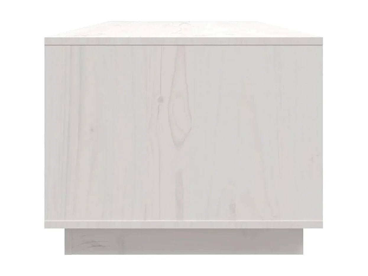 Couchtisch-Sofatisch-Beistelltische Weiß 110x50x40 cm Massivholz Kiefer SHL370