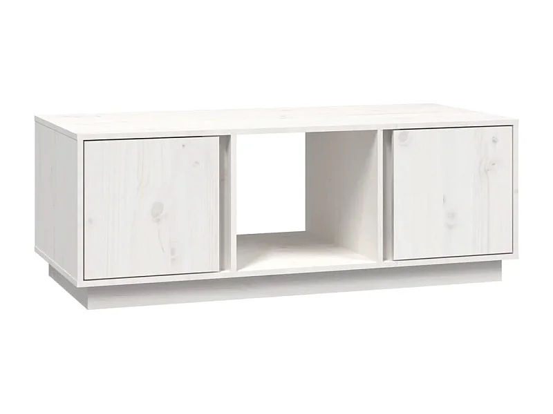 Table basse salon-Table d'appoint Blanc 110x50x40 cm Bois massif de pin SHL5657