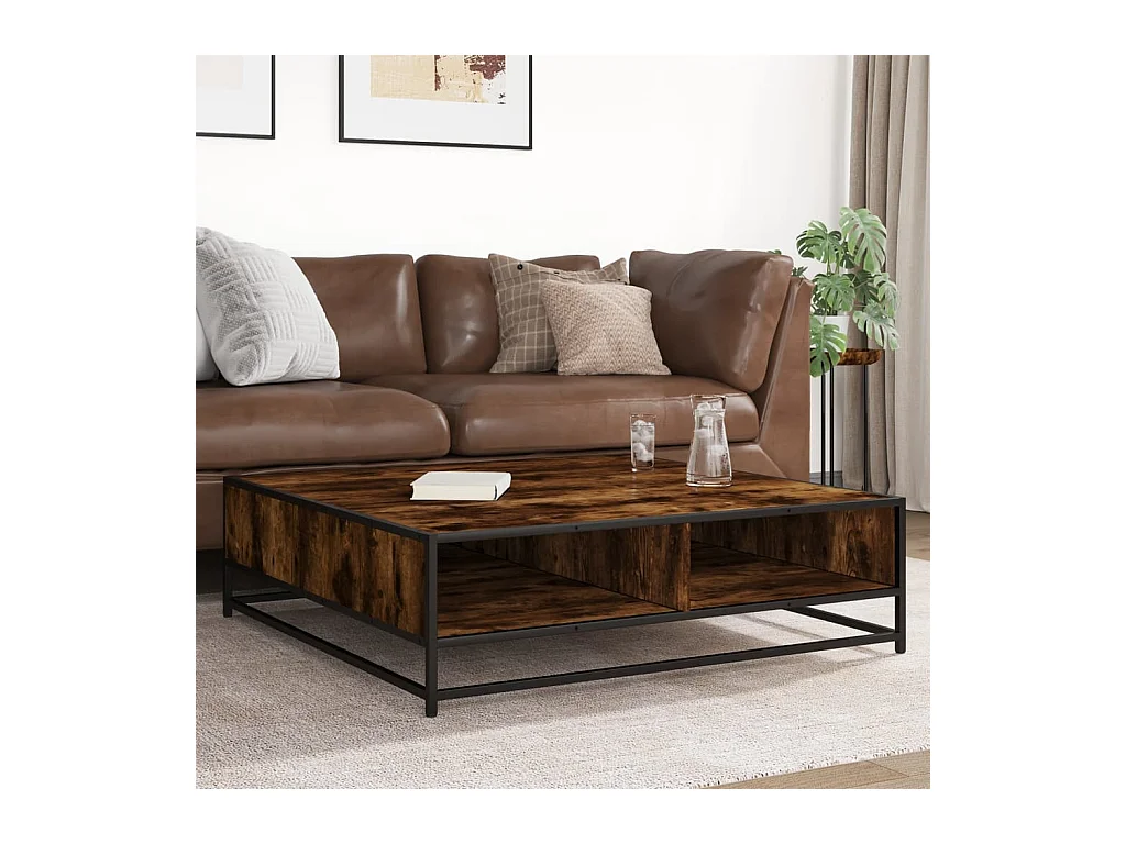 Mesa de centro-Mesa auxiliar madera maciza de pino marrón miel 55x55x40 cm SHL4112