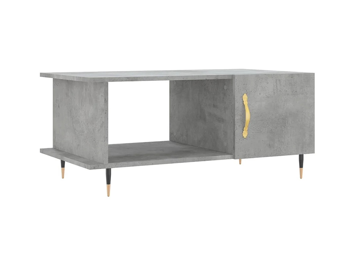 Table basse salon-Table d'appoint gris béton 90x50x40 cm bois d'ingénierie SHL75092