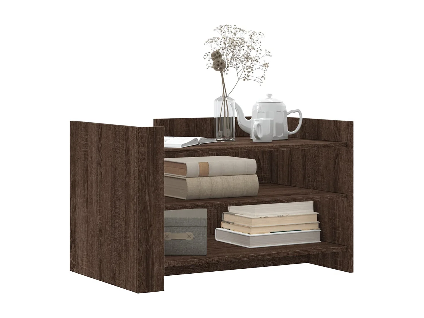 Mesa de centro-Mesa auxiliar madera maciza de acacia 80x51x40 cm SHL1899