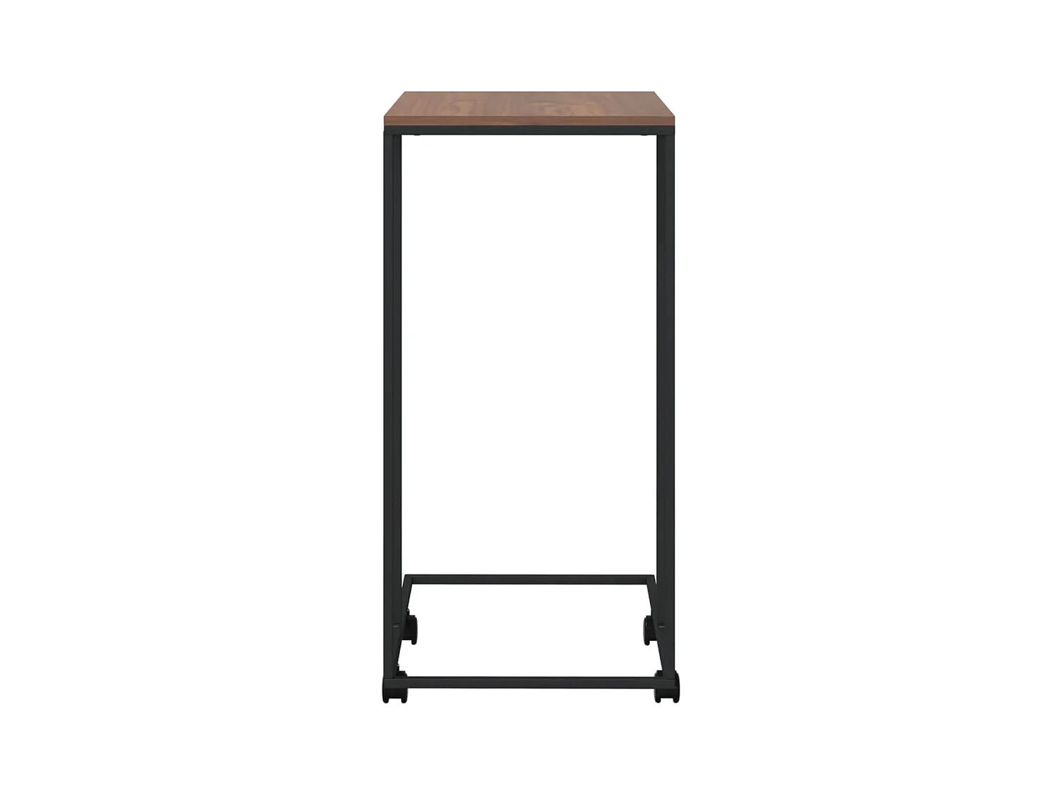 Mesa de centro | Mesa de apoio c/ rodas 40x30x63.5cm derivados de madeira preta