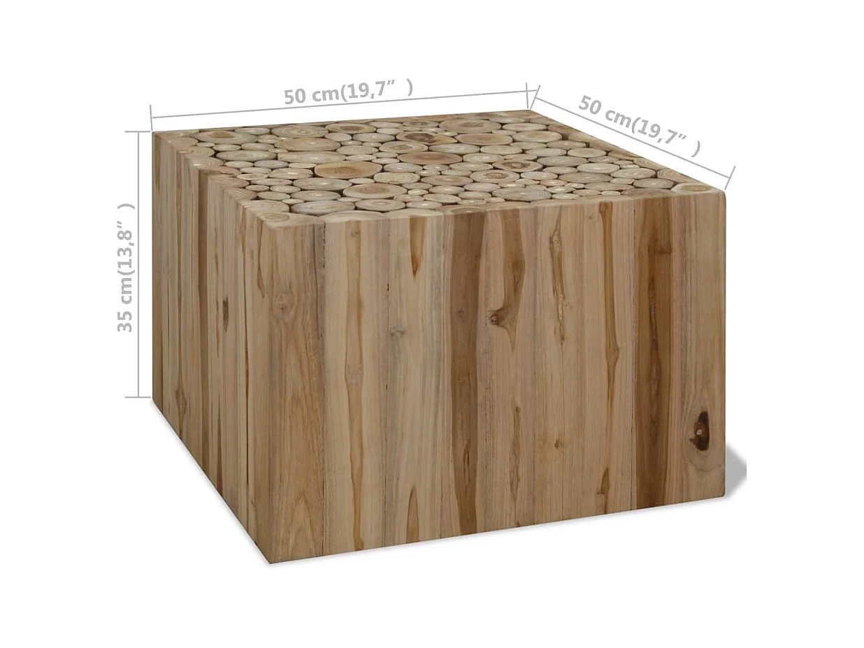 Mesa de centro | Mesa auxiliar salon madera ingeniería y metal roble Sonoma 100x100x30cm SHL3625