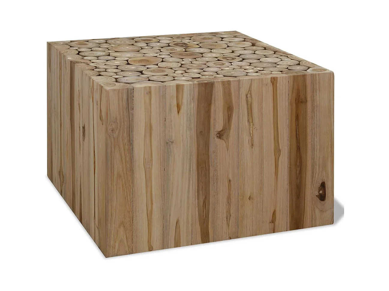 Couchtisch-Beistelltisch-Sofatisch Teakholz 50x50x35 cm SHL82003