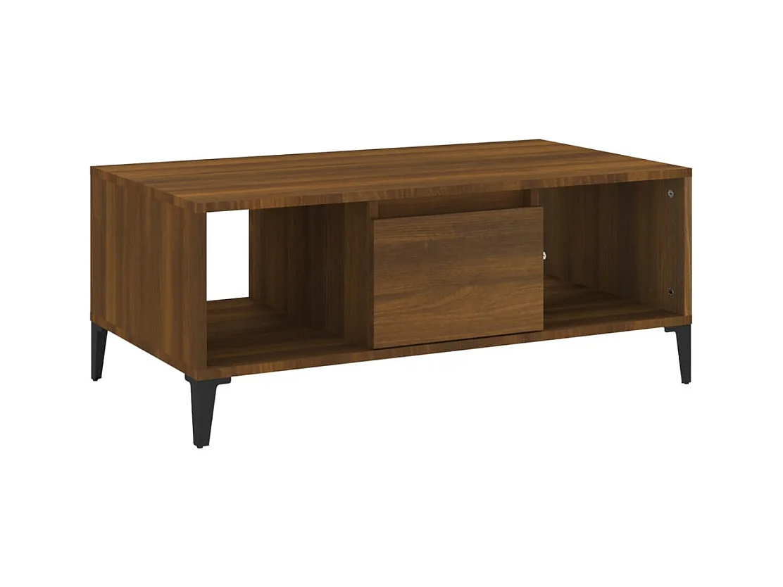 Table basse salon-Table d'appoint Chêne marron 90x50x36,5 cm Bois d'ingénierie SHL21463