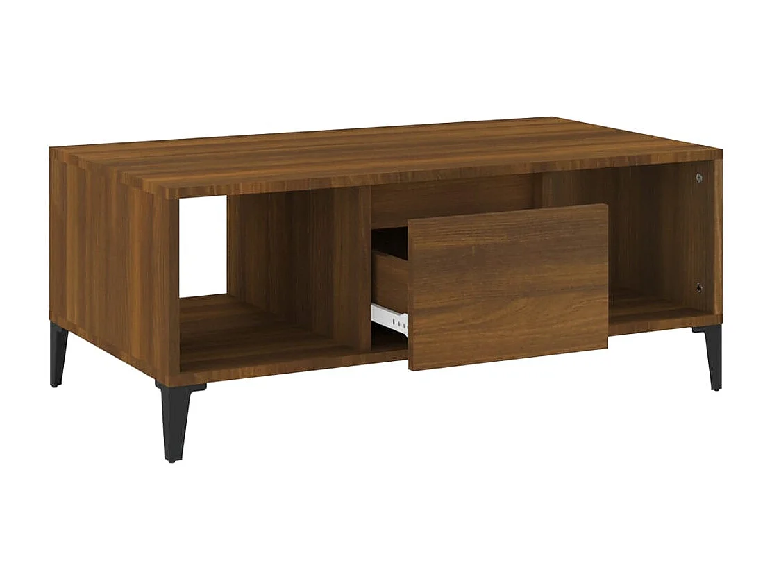 Table basse salon-Table d'appoint Chêne marron 90x50x36,5 cm Bois d'ingénierie SHL21463