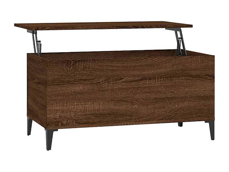 Mesa de centro | Mesa auxiliar madera contrachapada roble marrón 100x50x45 cm SHL150235
