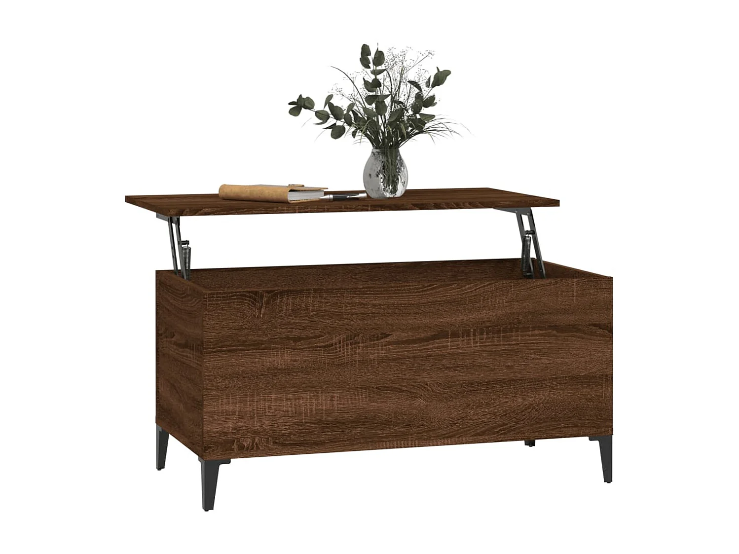 Mesa de centro | Mesa auxiliar madera contrachapada roble marrón 100x50x45 cm SHL150235