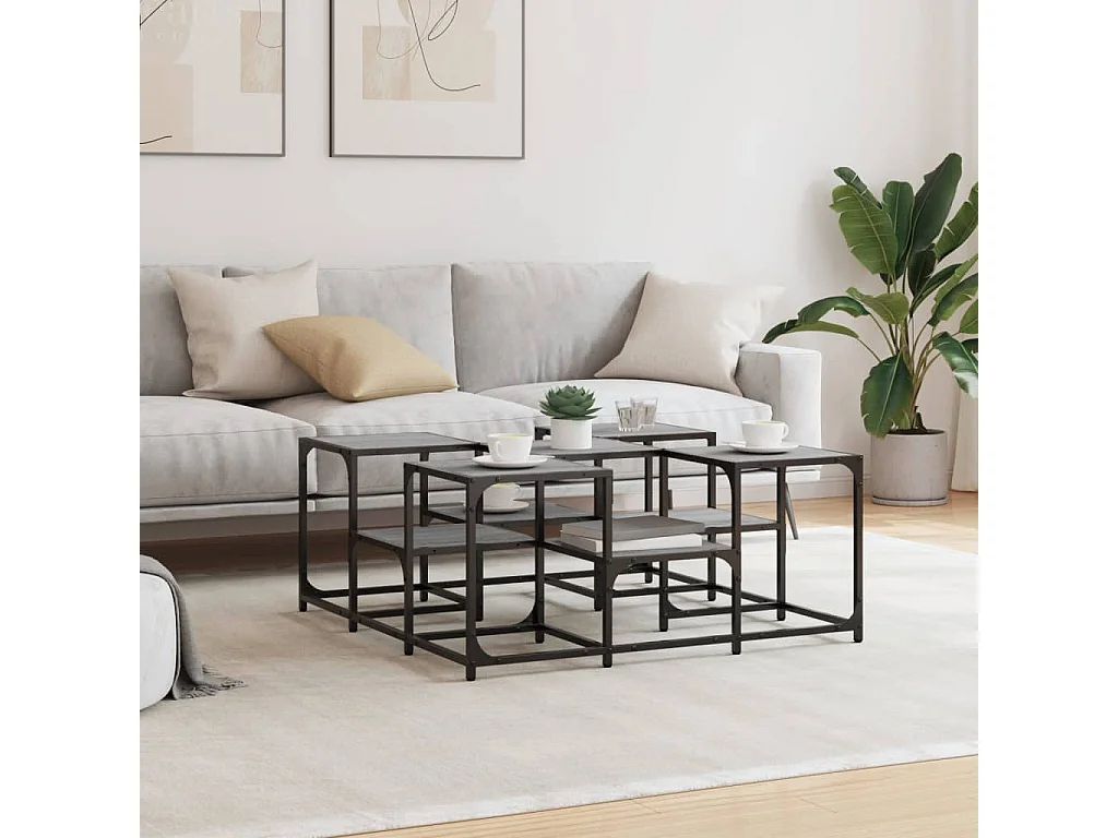 Mesa de centro-Mesa auxiliar de madera maciza de mango 90x50x45cm SHL3791