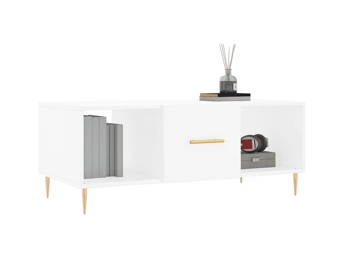 Mesa de centro | Mesa auxiliar madera de ingeniería roble ahumado 100x100x31 cm SHL4343