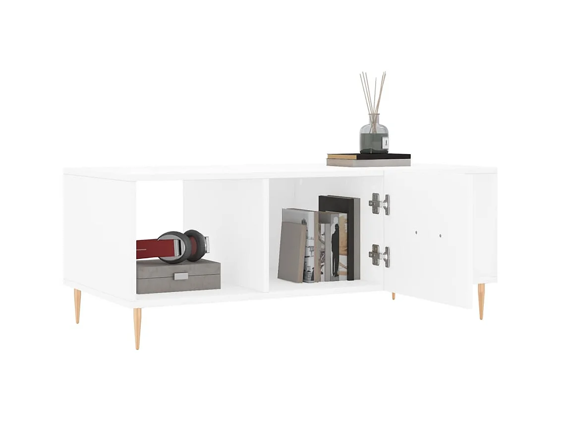 Mesa de centro | Mesa auxiliar madera de ingeniería roble ahumado 100x100x31 cm SHL4343