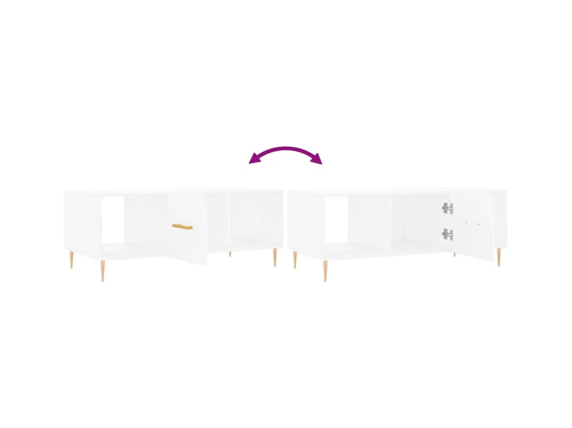 Mesa de centro | Mesa auxiliar madera de ingeniería roble ahumado 100x100x31 cm SHL4343