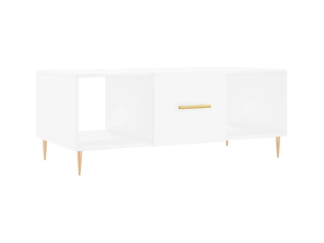 Table basse salon-Table d'appoint blanc 102x50x40 cm bois d'ingénierie SHL70207