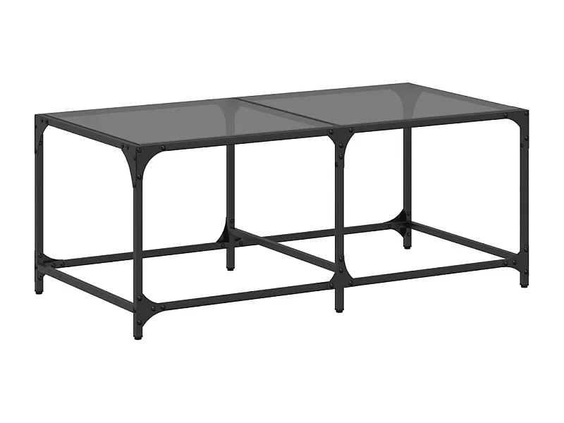Mesa de centro-Mesa auxiliar especular madera tecnológica vidrio 106x45x45 cm SHL2192