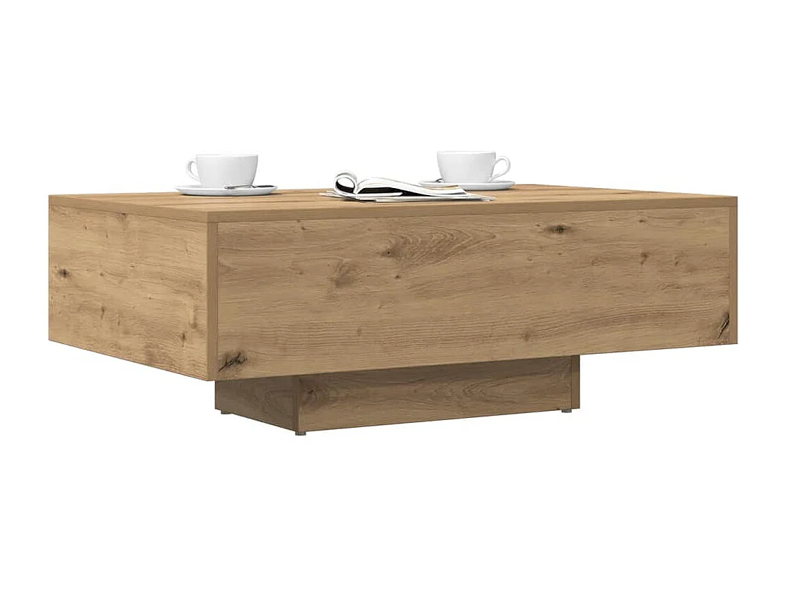 Mesa de centro | Mesa de apoio | Mesa de café 85x55x31 cm deriv. madeira carvalho artisiano