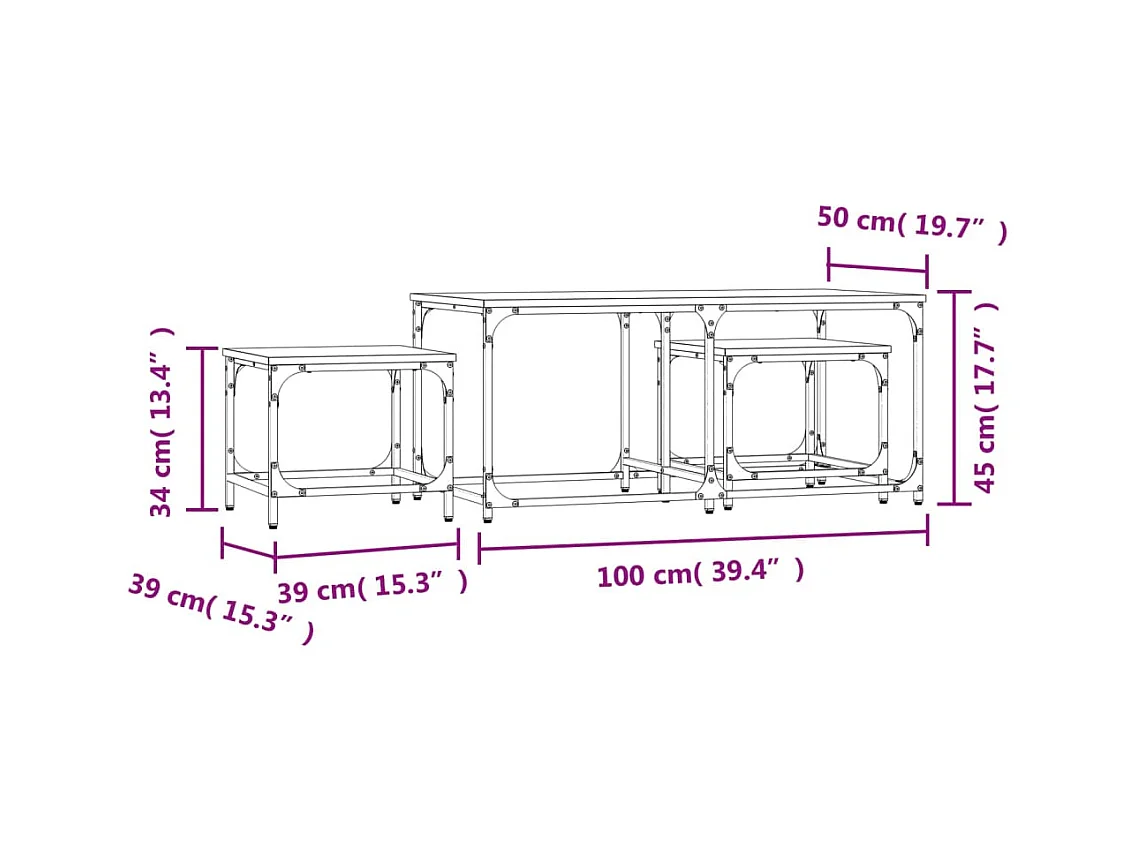 Mesa de centro-Mesa auxiliar con superficie con estampado de arco iris SHL470277