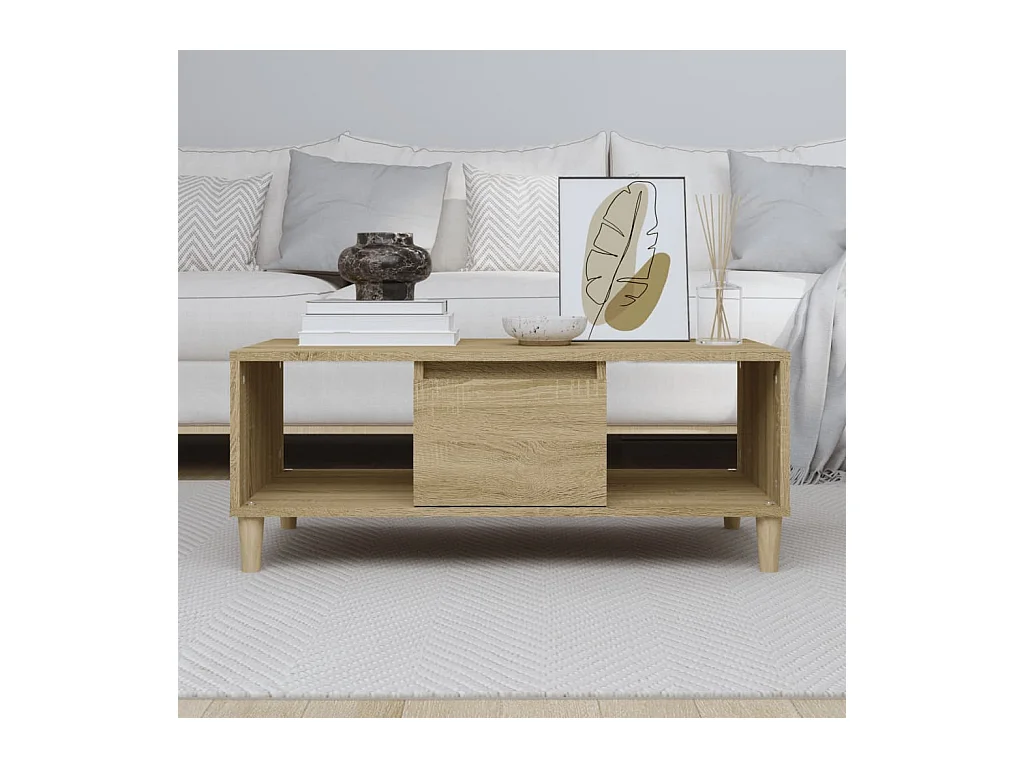 Table basse salon-Table d'appoint Chêne sonoma 90x50x36,5 cm Bois d'ingénierie SHL89895