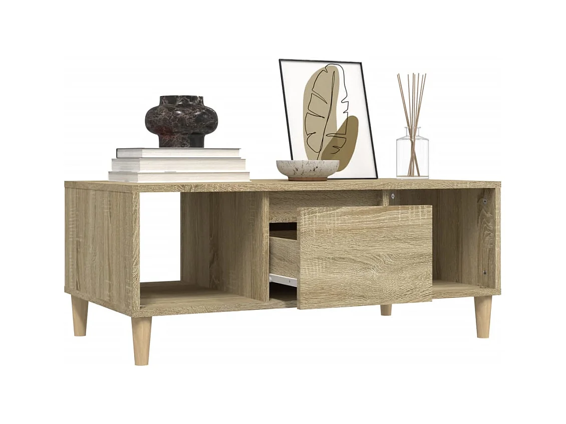 Table basse salon-Table d'appoint Chêne sonoma 90x50x36,5 cm Bois d'ingénierie SHL89895