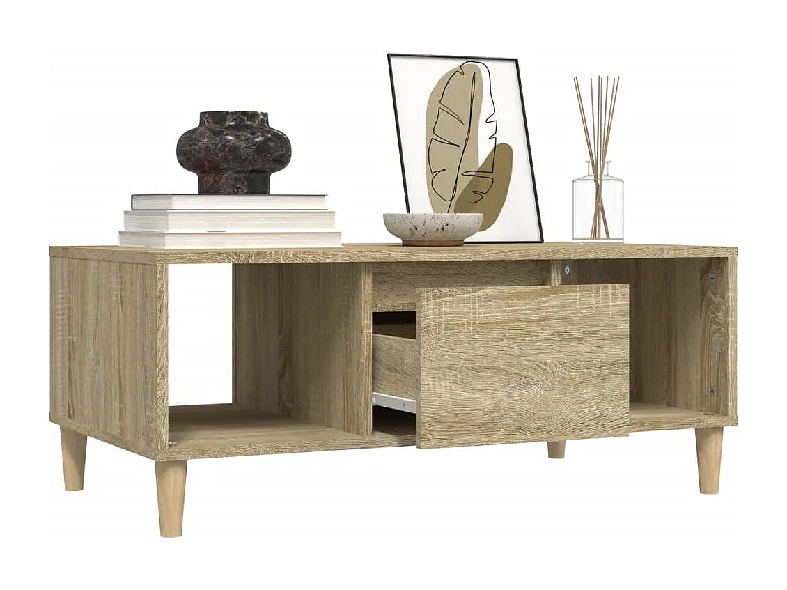 Couchtisch-Wohnzimmertisch-Beistelltische Sonoma-Eiche 90x50x36,5 cm Holzwerkstoff SHL74459