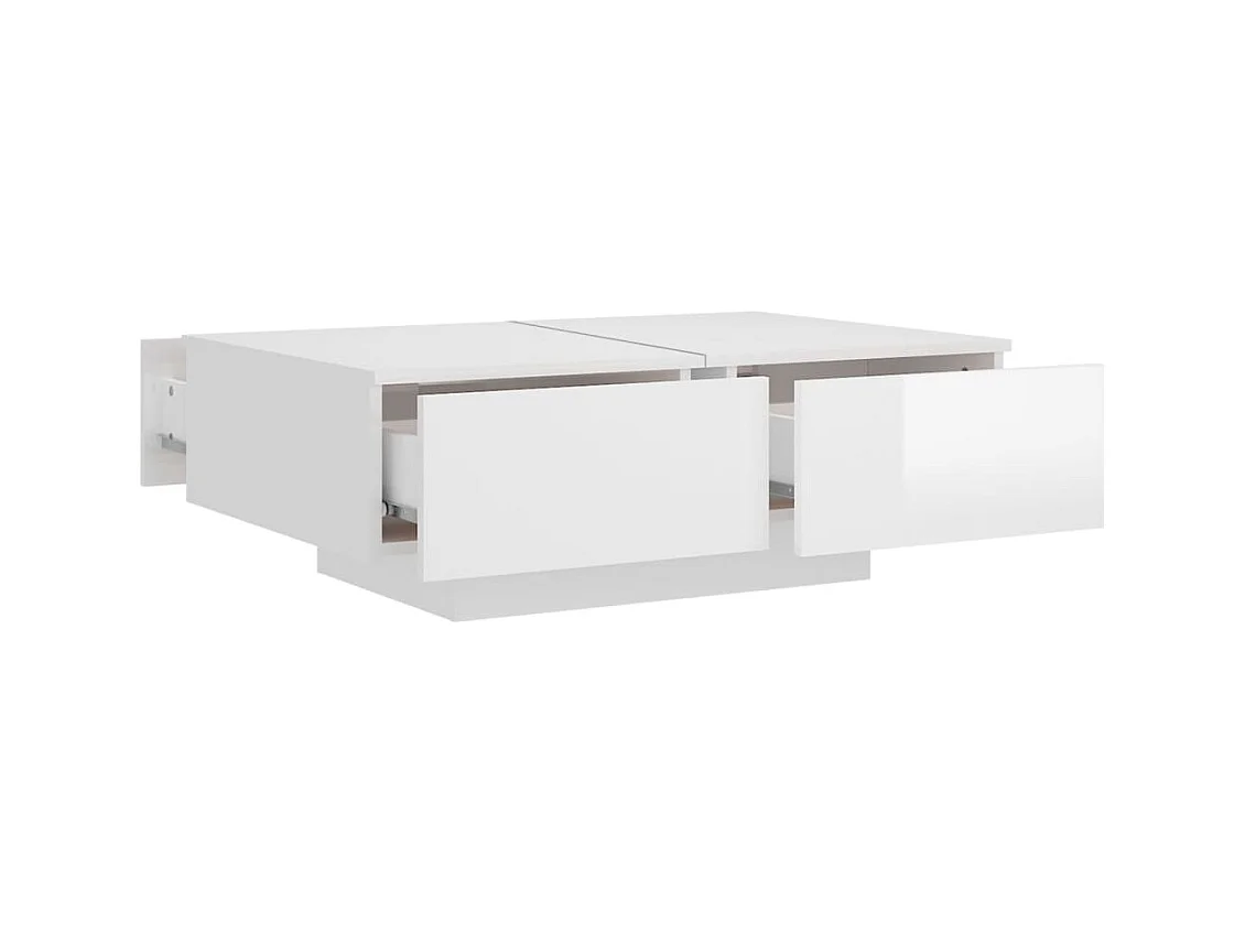 Mesa de centro | Mesa auxiliar con luces LED roble marrón 80x80x31 cm SHL27981