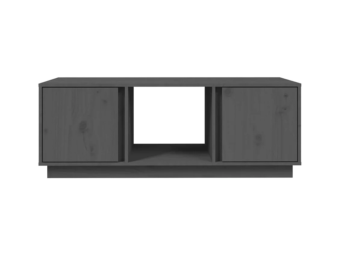 Mesa de centro | Mesa de apoio 110x50x40 cm madeira de pinho maciça cinzento