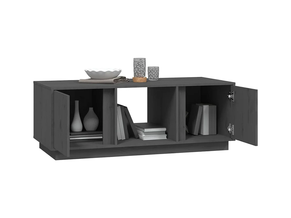 Mesa de centro | Mesa auxiliar madera contrachapada gris hormigón 90x50x40 cm SHL1803