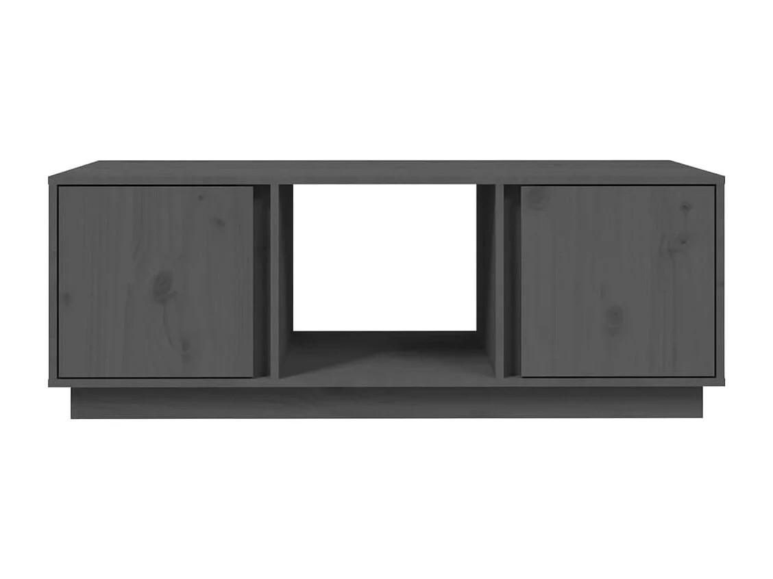 Couchtisch-Sofatisch-Beistelltische Grau 110x50x40 cm Massivholz Kiefer SHL44146