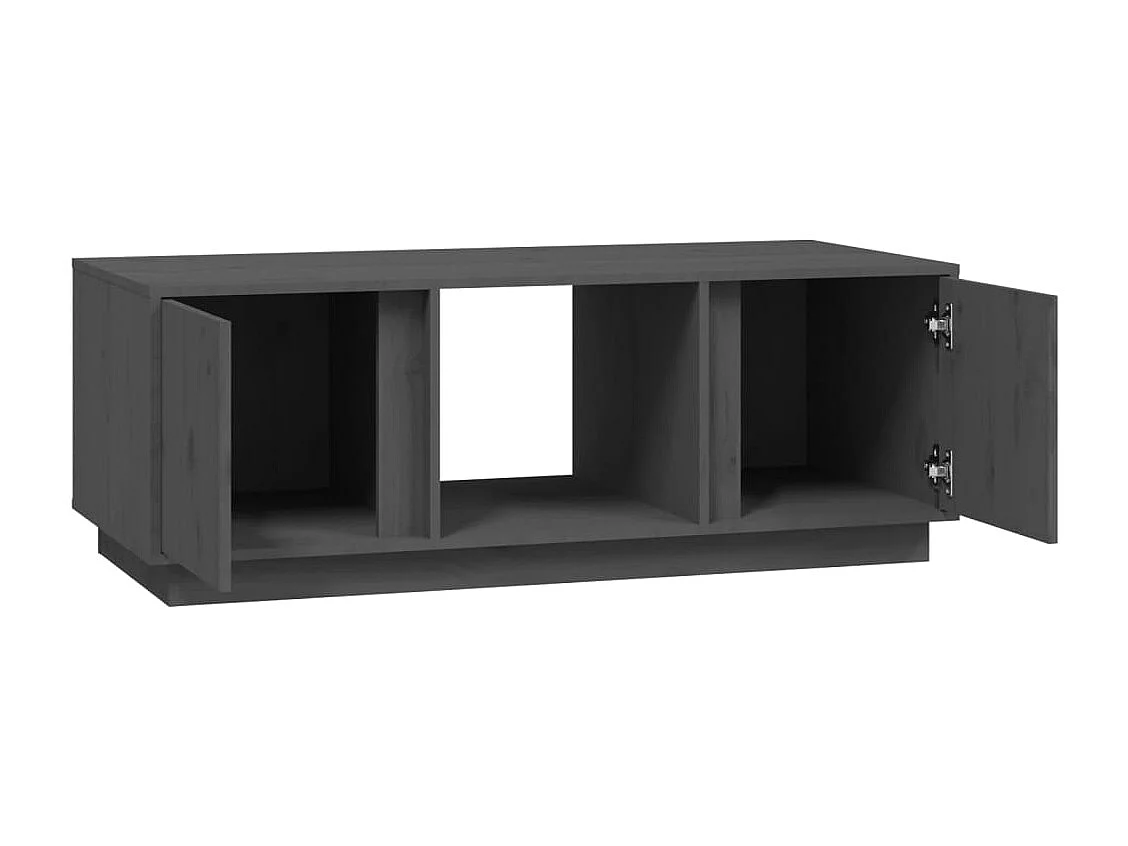 Couchtisch-Sofatisch-Beistelltische Grau 110x50x40 cm Massivholz Kiefer SHL44146