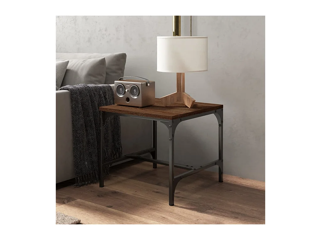 Mesa de centro | Mesa auxiliar madera contrachapada roble ahumado 90x50x36,5 cm SHL346857