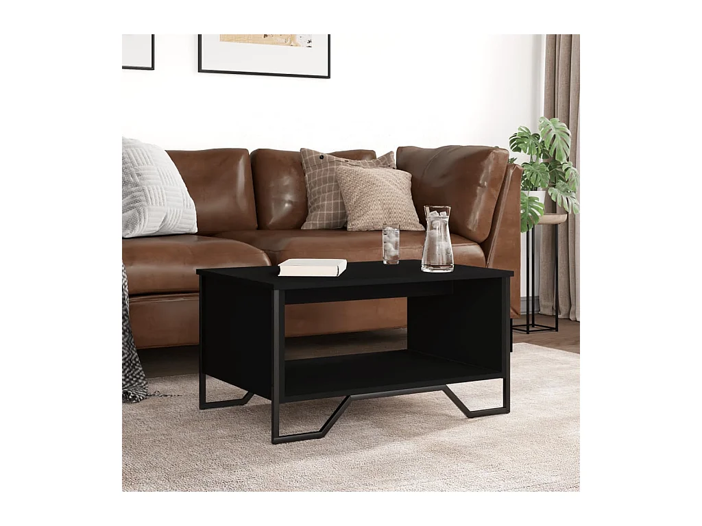 Mesa de centro-Mesa auxiliar madera maciza de mango rugosa gris 100x60x40 cm SHL3298