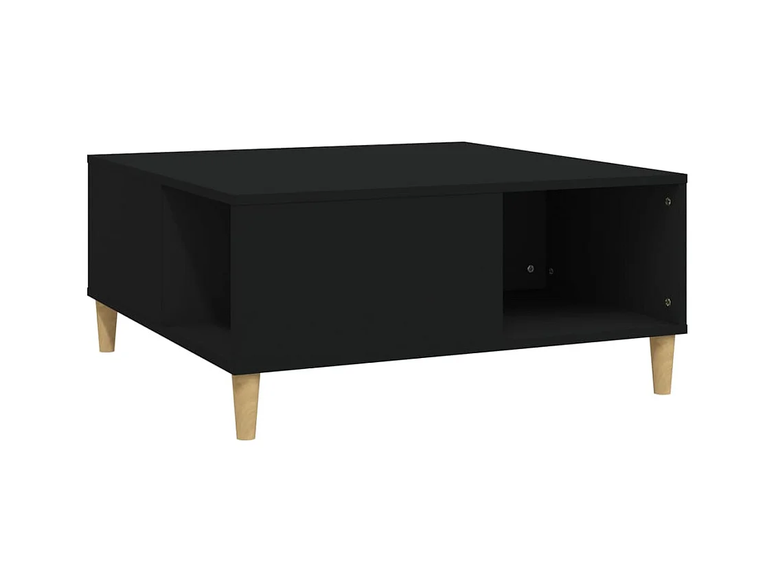 Table basse salon-Table d'appoint noir 80x80x36,5 cm bois d'ingénierie SHL52965