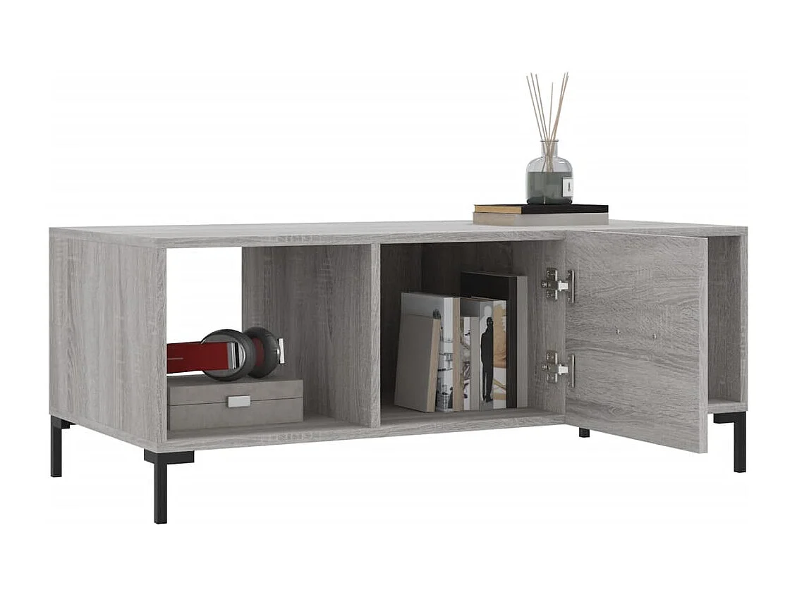 Couchtisch-Wohnzimmertisch-Beistelltische Grau Sonoma 102x50x40 cm Holzwerkstoff SHL96182