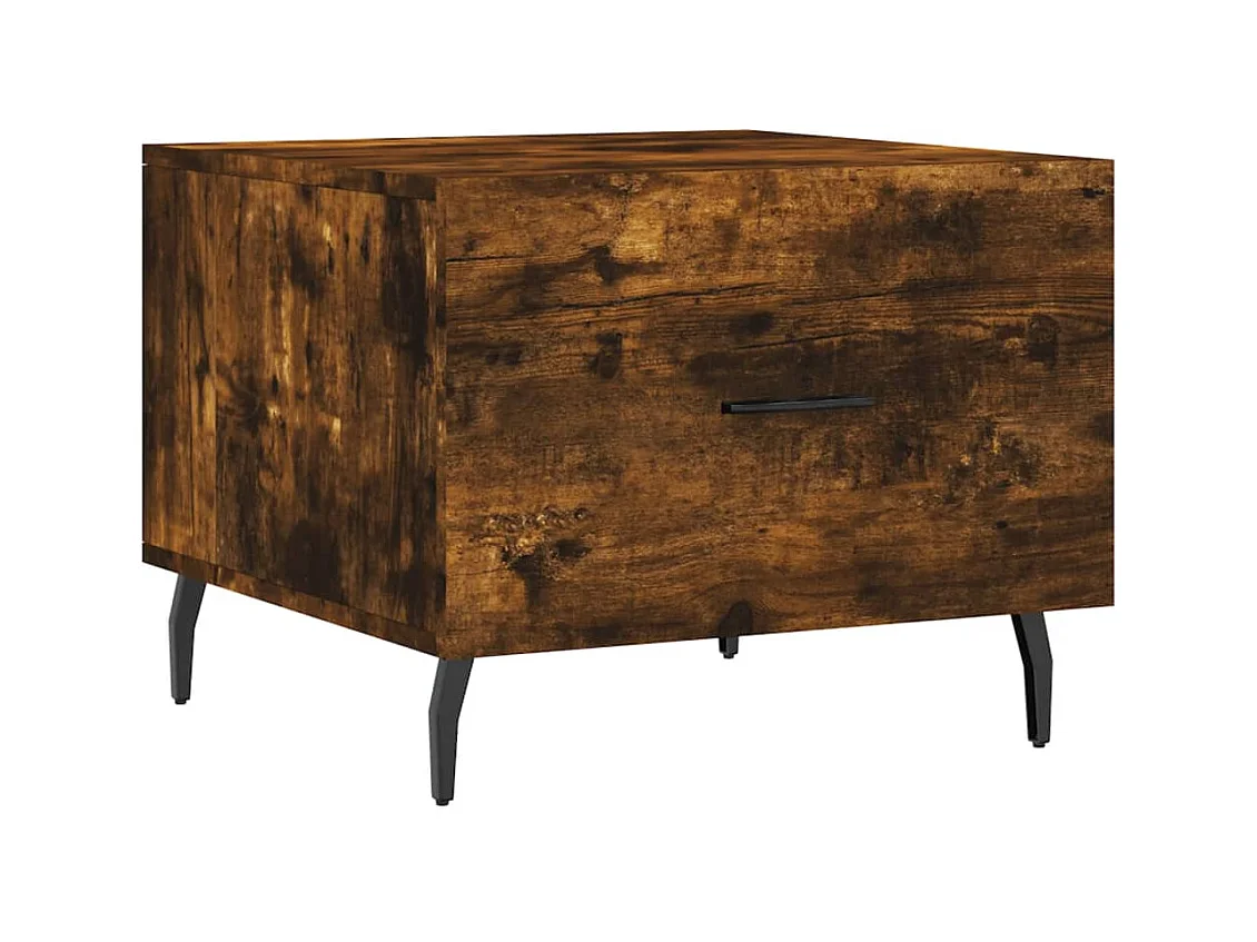 Table basse salon-Table d'appoint Chêne fumé 50x50x40 cm Bois d'ingénierie SHL20721